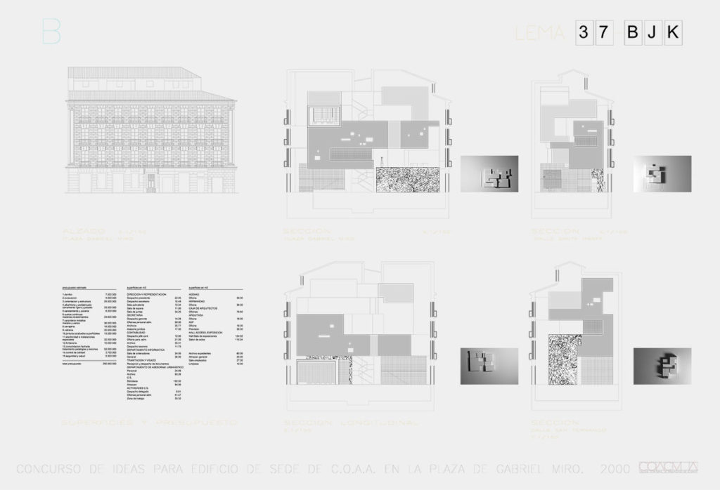 Proyecto de arquitectura para el concurso del Colegio de Arquitectos de Alicante
