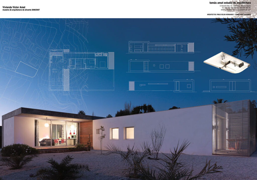 Vivienda unifamiliar Elda · panel de proyecto