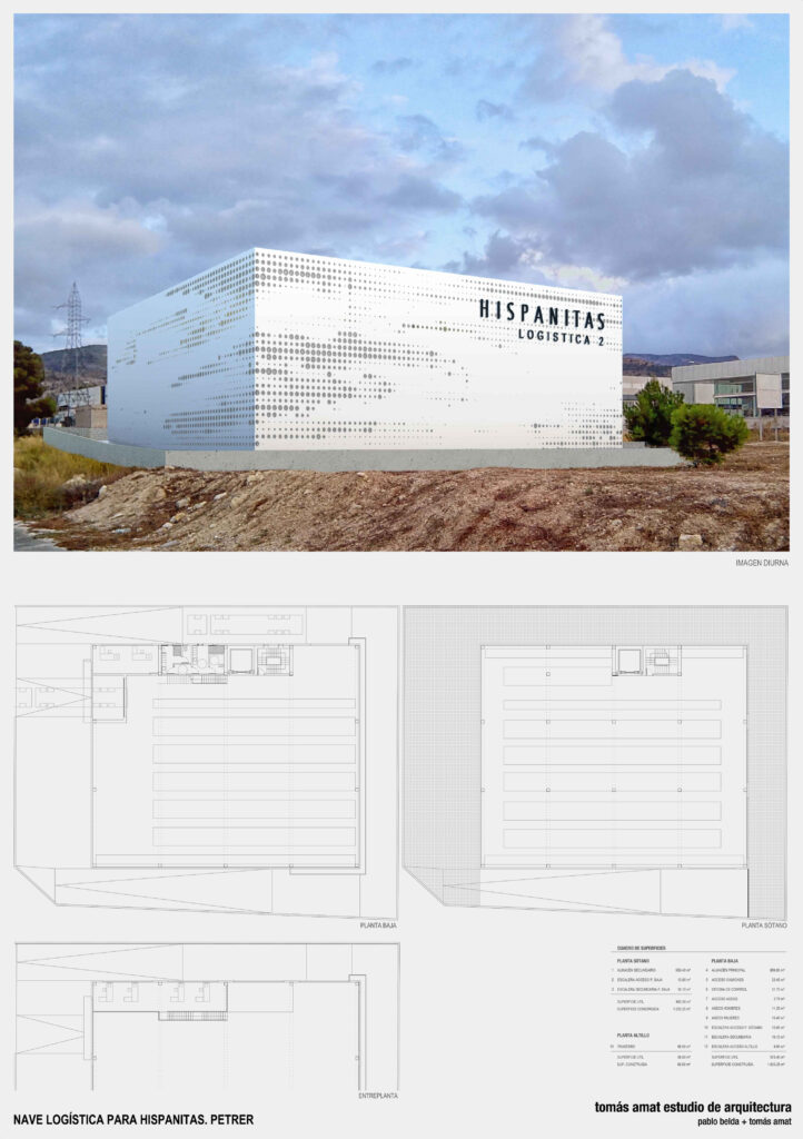 Nave logística outlet Hispanitas Petrer · panel