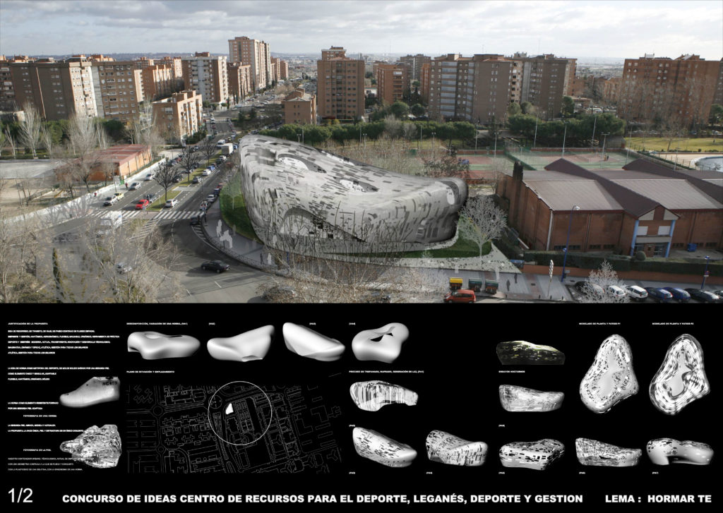 Centro deportivo Leganés panel renders