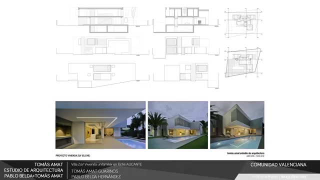 Panel del proyecto Vivienda Casa ZüV, Elche, presentado por tamatestudio en el FORO Contract Alicante 2021.