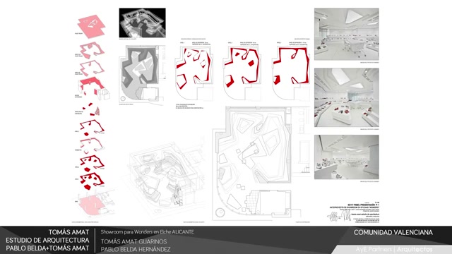 Panel del proyecto Showroom Wonders, Elche, presentado por tamatestudio en el FORO Contract Alicante 2021.